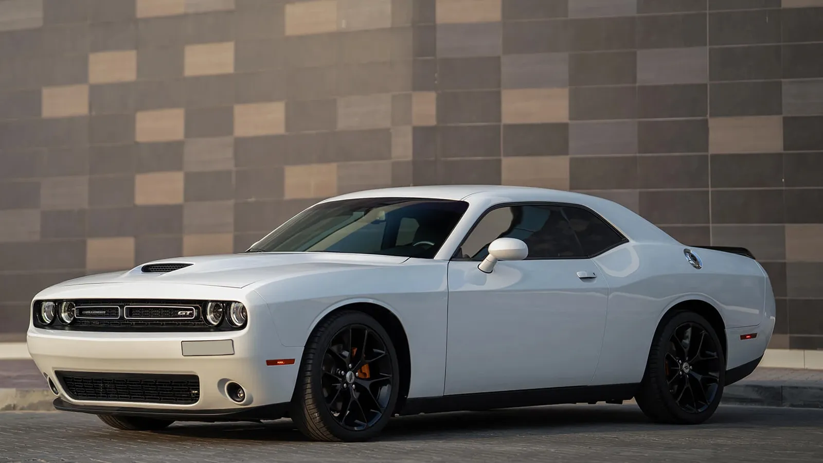 Rent Dodge Challenger White in Dubai