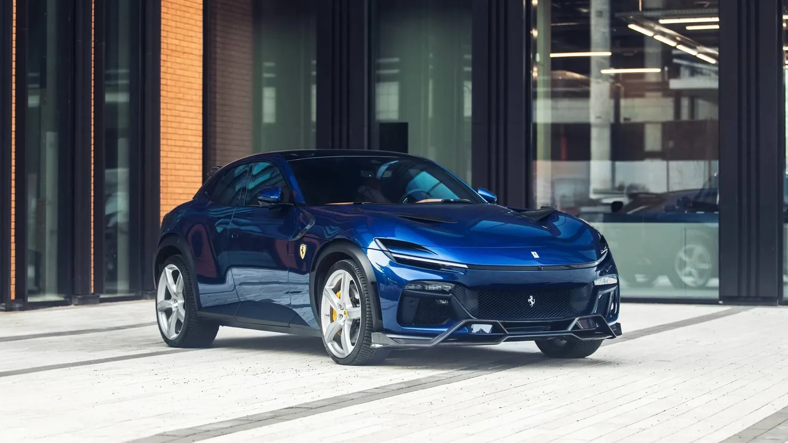 Rent Ferrari Purosangue Blue in Dubai