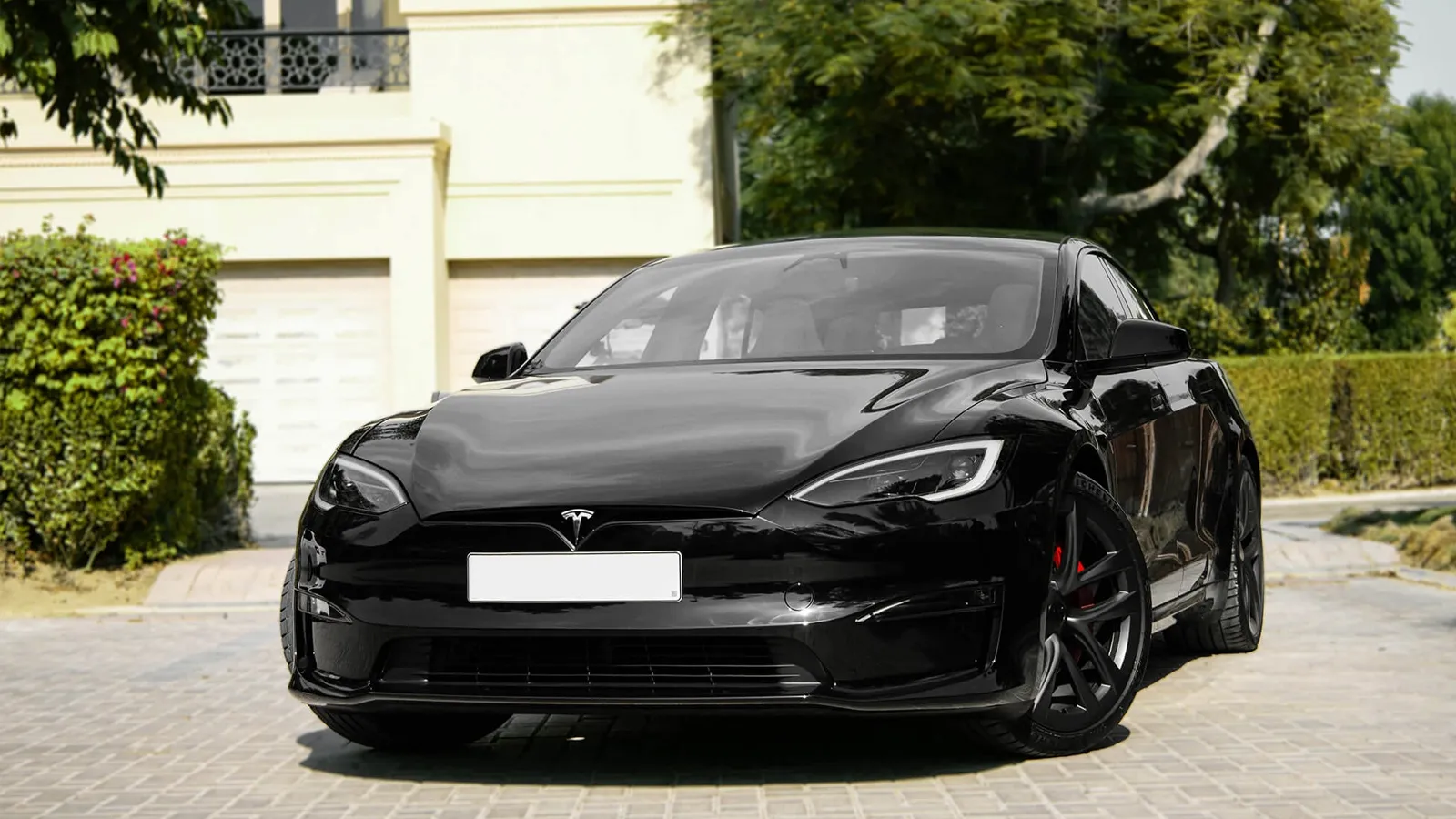 Rent Tesla Model S Plaid Black in Dubai